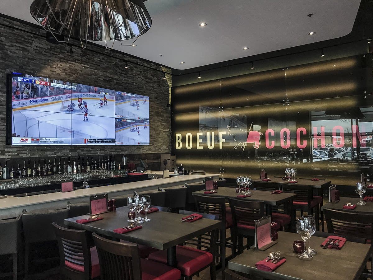 Affichage Numérique – Restaurant Boeuf Cochon – Laval 6