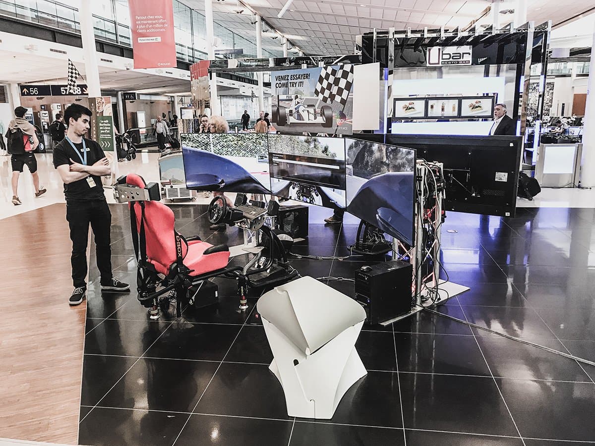 Simulateur de F1 Double Avec Vue Panoramique – Aéroport de Montréal