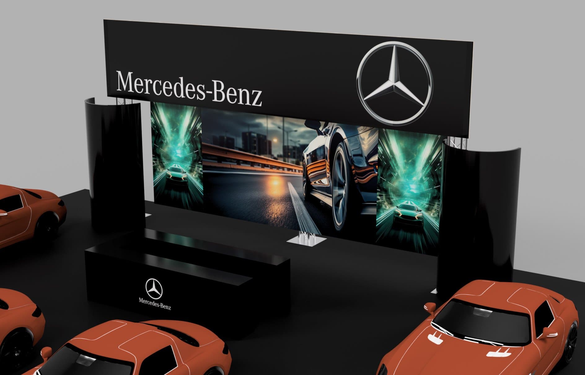 Écran LED et Enseigne pour Mercedes – Salon du Véhicule Électrique de Montréal 5