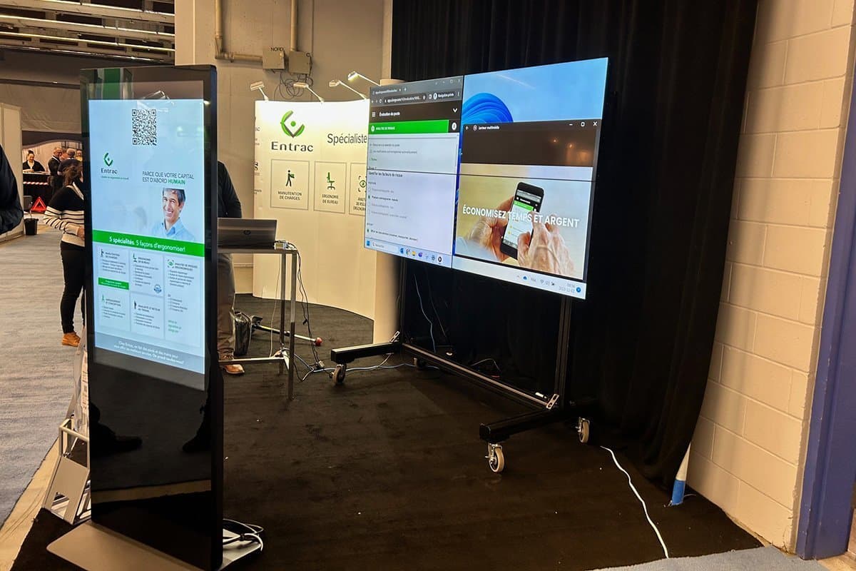 Video Wall Screen and Vertical Touch Kiosk – Entrac 2