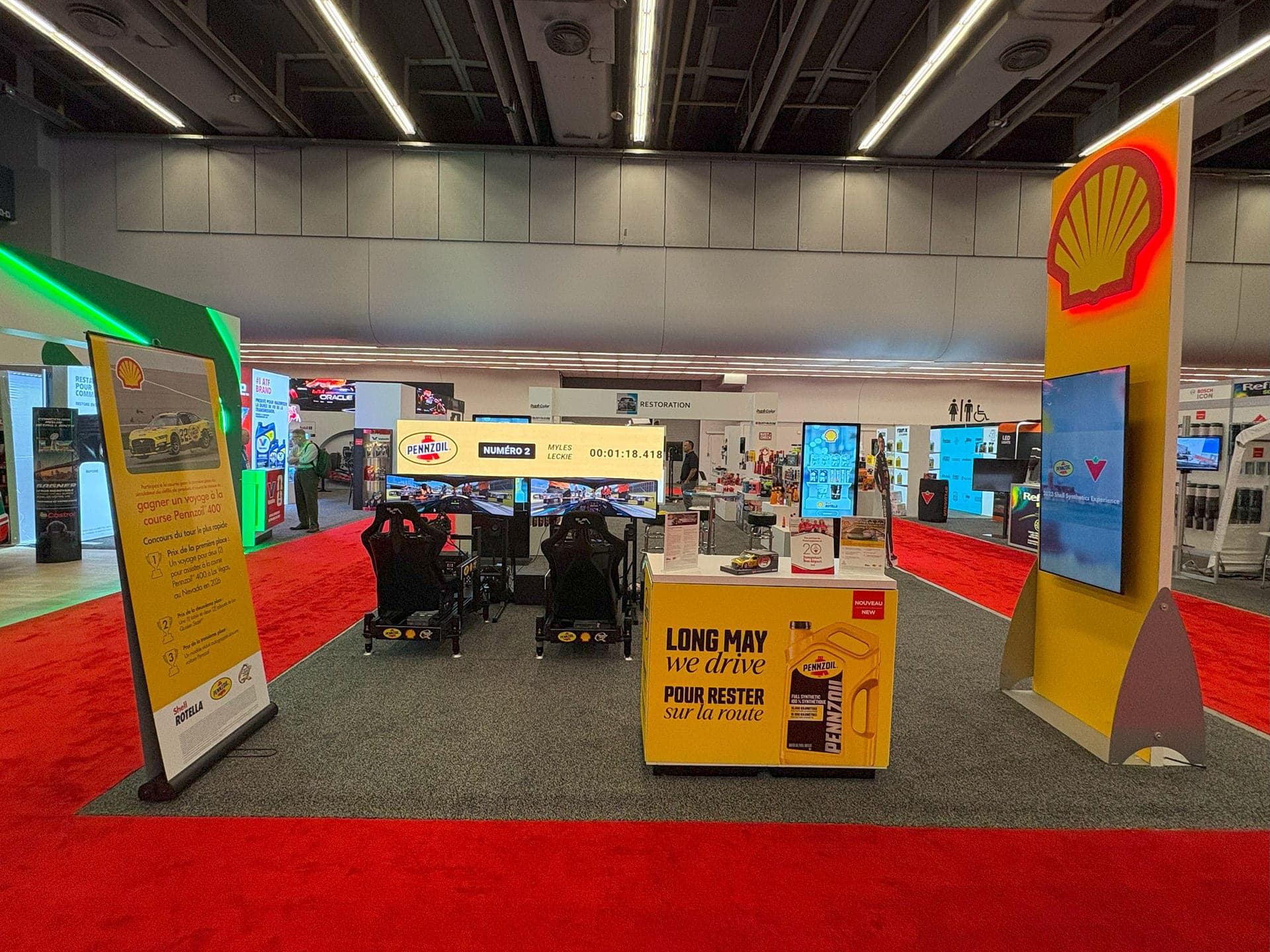 Simulateurs de F1 et Écran LED – Pennzoil 6