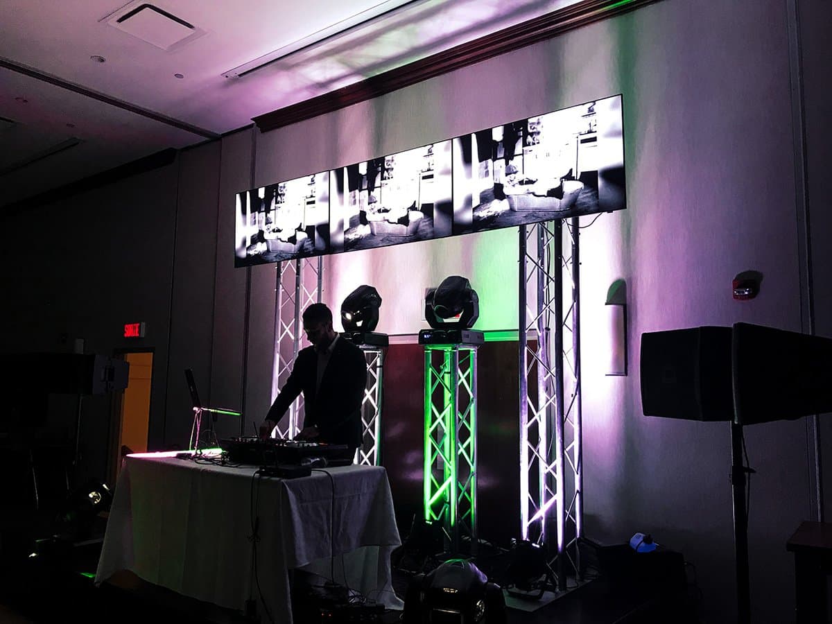 Écrans de Vidéo DJ pour Party de Bureau des Fêtes – Montréal